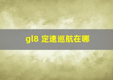 gl8 定速巡航在哪